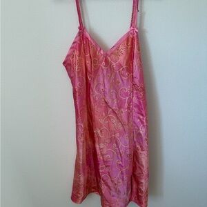 Delicates Pink Swirl Lace Chemise